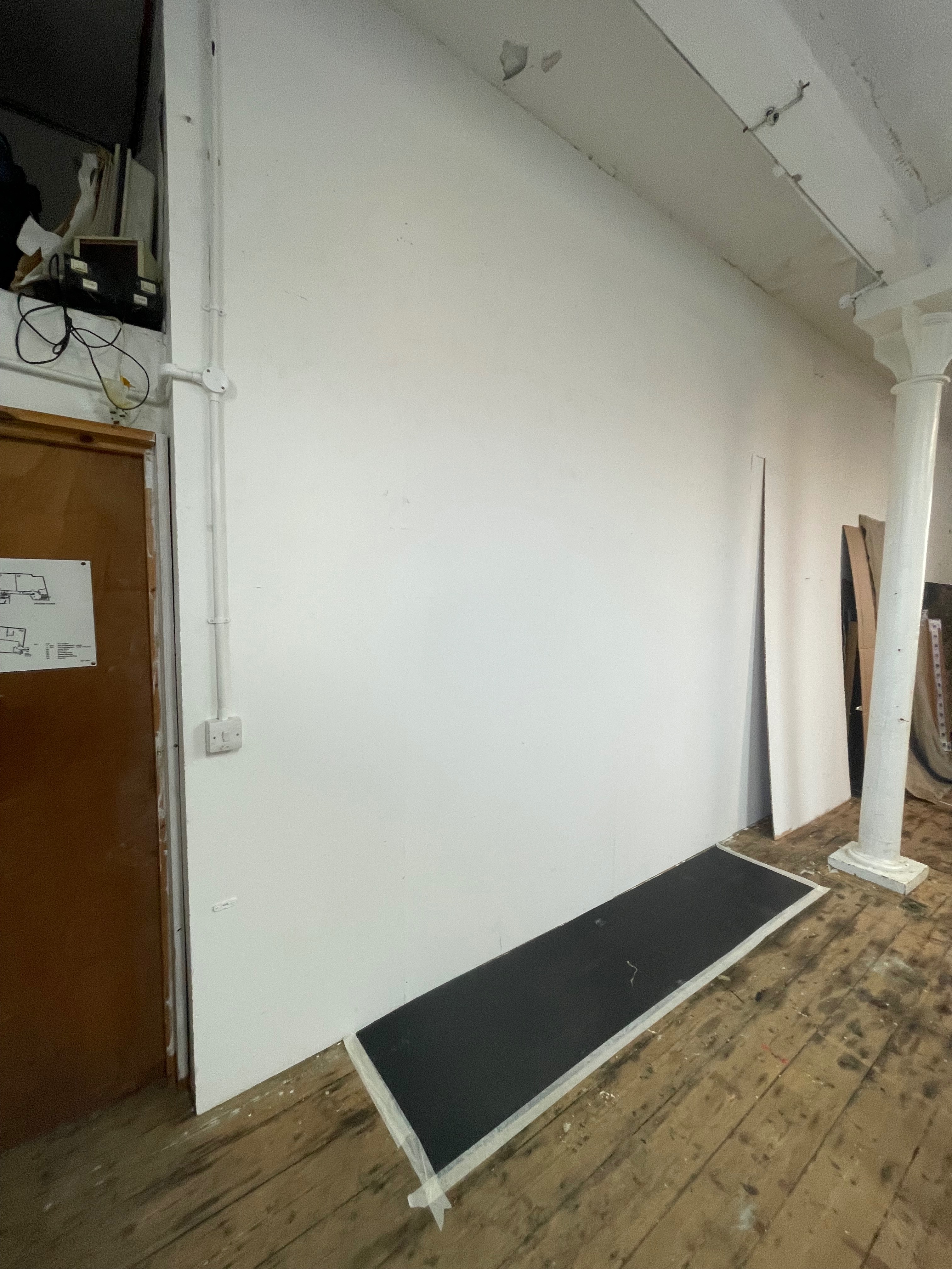 A studio share space has become available in a large a light space with an artist that works in Photography and Painting and one other painter, a recent graduate from RCA. There is one large working wall (3 meters long) as well as space to have an additional desk space. The overall available workspace measuring approximately 250 sq ft with access to more space if you wanted. We are looking for about £350.00 but happy to discuss this in relation to how much space you feel you need.The rent amount includes a fast wifi broadband connection. Next to London Fields park and London Fields overground. Close to Broadway Market. The studio is on the first floor and there is no lift at the building. photo 2