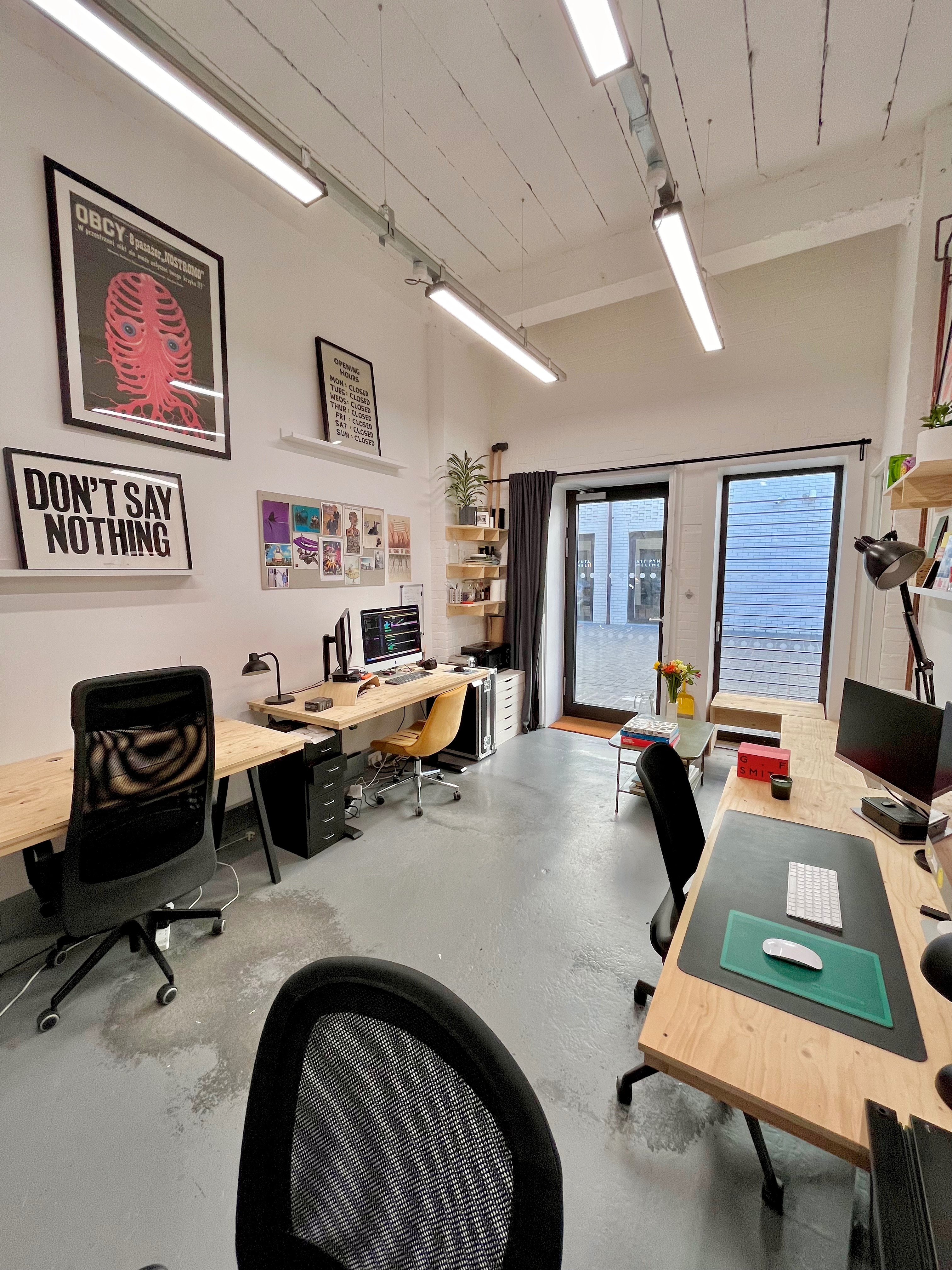 Desk space in shared Deptford studio in Southeast London
